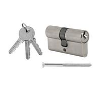 Cylindre de fermeture 30/30 ADGO pour serrure de porte d'entrée - Serrure à cylindre - Serrure avec ylindre profilé - Nickel