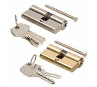 KOTARBAU Cylindre de serrure 25/25 en laiton - Cylindre de porte profilé - Serrure de sécurité double cylindre laitonné