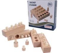 Cylindre de la douille Jouets en bois de l'éducation Nobed Cylindres blocs pour l'éducation des jeunes enfants