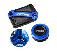 Cylindre De Moto Réservoir De Liquide De Frein Avant Arrière Bouchon De Remplissage D’Huile Adapté pour YZF R125 2008-2023 Moto Couvercle Maitre Cylindre Frein(Blue 3)