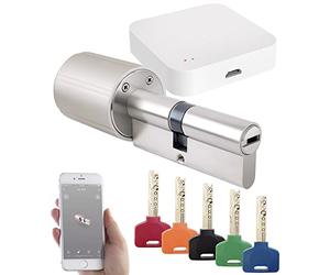 Cylindre de porte connecté TSZ-570 avec unité de commandes compatible ZigBee [VisorTech]