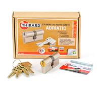 Cylindre de porte haute sécurité nickelé adriatic THIRARD Dimension - 30 x 35 mm