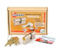 Cylindre de porte haute sécurité nickelé adriatic THIRARD Dimension - 30 x 40 mm