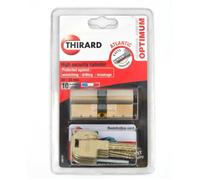 Cylindre de porte haute sureté débrayable 33x33 Atlantic THIRARD - Laiton Nickelé - 4 clés réversibles