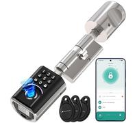 Cylindre de porte RFID connecté TSZ-590 à empreinte digitale et code PIN [VisorTech]