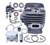 Cylindre de rechange Big Bore pour kit de piston pour tronçonneuse MS260 026 Pro, construction en acier de 44,7 mm avec joint d'étanchéité complet et valve de décompression