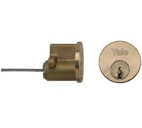 Cylindre de Remplacement pour Canon, en Chrome satiné avec Finition en Laiton (emballé) par Yale