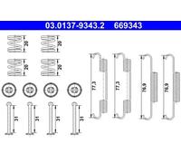 ATE 03.0137-9343.2 Kit d'accessoires, mâchoires de frein de stationnement