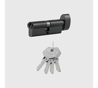 Cylindre de Serrure 30x40,Barillet Serrure Cylindre de serrure porte en laiton avec clé(Key-75-BLK)