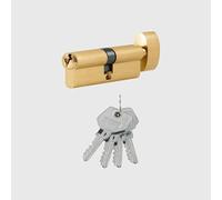 Cylindre de Serrure 30x40,Barillet Serrure Cylindre de serrure porte en laiton avec clé(Key-75-MB)