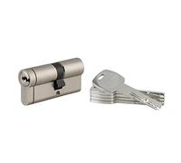 Cylindre de Serrure 30x40mm TRANSIT 1 - Système de Sécurité Finition Nickel - Usage Porte d'Entrée - Fabriqué en France - Livré avec 4 Clés Plates Réversibles - Garanti 10 Ans - THIRARD