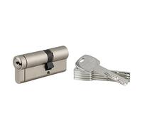 Cylindre de Serrure 30x50mm TRANSIT 1 - Système de Sécurité Finition Nickel - Usage Porte d'Entrée - Fabriqué en France - Livré avec 4 Clés Plates Réversibles - Garanti 10 Ans - THIRARD