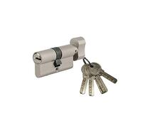 Cylindre de Serrure à Bouton 5g, 40bx30 mm, Nickel, Anti-Arrachement, Anti-Perçage, 5 Clés, Mécanisme à 5 Goupilles, Utilisation en Extérieur, Renforcement en Acier Trempé, SERRURERIE DE PICARDIE