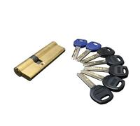 Cylindre de serrure, cylindre, en laiton 65 à 110 mm avec 2 + 5 clés, noyau sécurité for porte d'entrée, poignée(85mm Middle)