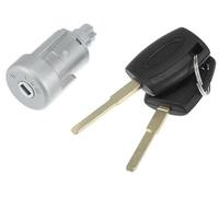 Cylindre De Serrure D'Allumage avec Clés Ensemble De Serrure De Cylindre De Commutateur D'Allumage pour Ford Transit Mk8 2014-2019 Métal Argenté 1 Jeu