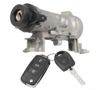 Cylindre de serrure de commutateur d'allumage de voiture de rechange avec clé 1K0905851B pour Golf 6 pour MK6 2008 2013 compatible avec serrure de porte de véhicule d'origine