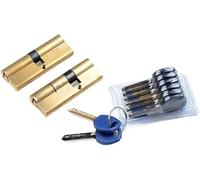 Cylindre de serrure de porte, 1 cylindre de porte en laiton 100 105 110 mm, 7 clés, antivol, serrure en laiton, serrure intérieure de chambre à coucher, salle de bain, serrure à barillet de porte en b