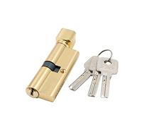 Cylindre de Serrure Débrayable 1set Porte Serrure À Cylindre Biased 70mm Entrée Anti-vol De En Métal Avec 3 Clés Accueil Sécurité Intérieure Fournitures Lock Chambre(GD)