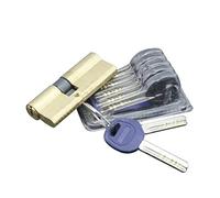 Cylindre de Serrure Débrayable 75mm Security Lock Cylindre Cuir Verrouillage De Cuivre Noyau AB Touche Serrure Double Ouvert(75 eccentric)