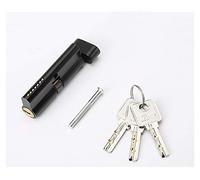 Cylindre de Serrure Débrayable Noyau De Cylindre Serrure Porte En Bois Intérieur Avec 3 Touches Hauteur 29mm Longueur 70 Mm Alliage Zinc D'un Côté Ouvert D'or Noir(Black)