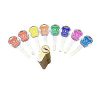 Cylindre de Serrure Débrayable Serrure de porte laiton □ cylindre double ouverte cassette antibruit acier inoxydable barre en serpent snake couleur 8 clé(75 37.5 37.5)