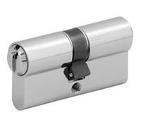 Cylindre de serrure double WILKA 1463 40/40 mm nickel mat laiton 3 clés double face Nickel mat