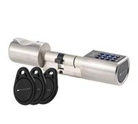 VisorTech Cylindre de serrure électrique à code + 3 clés à transpondeur TSZ-520