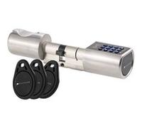 VisorTech Cylindre de serrure électrique à code + 3 clés à transpondeur TSZ-520