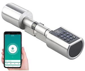 Cylindre de serrure électrique à code et bluetooth TSZ-300 [VisorTech]