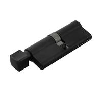 Cylindre de serrure en alliage de zinc Havi pour portes intérieures en bois - Clé double - 70 mm - 301030 mm - Pour 3 clés latérales anti-sécurité - Noir