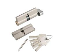 Cylindre de serrure. Noyaux de cylindre avec 5 clés, hauteur, un côté ouvert, Double face ouverte, serrure à cylindre en alliage de Zinc for porte intérieure