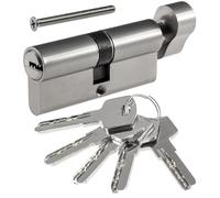 Cylindre de serrure porte anti-vol norme européenne à trou en gourde ouverture unique poignée ouvrir remplacement clé aluminium coeur cuivre anti-piccage anti-forage anti-choc protection adapté aux po