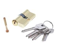 Cylindre de serrure profilé 35/35 en laiton avec 5 clés