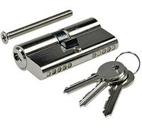 Cylindre de serrure profilé pour serrure à mortaise DIN - Cylindre + 3 clés à barre, 60 mm, 30/30 mm