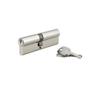 THIRARD Cylindre de Serrure Profilé STD 45x55mm - Système de Sécurité Double Entrée Laiton Finition Nickel - Usage Porte d'Entrée - Fabriqué en France - Livré avec 3 Clés Crantées