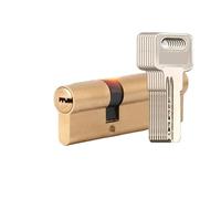 Cylindre de serrure standard tout cuivre de qualité supérieure for portes d'entrée - Serrure antivol AB avec 8 clés en laiton, installation facile for plus de sécurité(60=30+30)