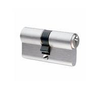 Cylindre de sûreté nickelé ifam - Profil européen - 30/30 - 5 pistons - 3 clés en laiton chromées