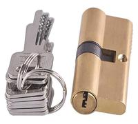 Cylindre de verrouillage double européen, serrure à cylindre, biaisé 65 70 80 90 115 mm, porte d'entrée en laiton, version allongée, 8 clés(80mmp(32.5x47.5))