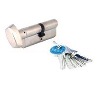 Cylindre double à bouton type t60 laiton nickelé 5 clés réversibles fonction débrayable 40 x b30 varié - tesa securité - laiton nickelé G