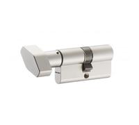 Cylindre double à bouton varié en laiton nickelé - type CY110 - 40XB30mm VACHETTE