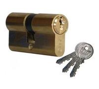 Cylindre double City varié ISEO 40 x 40 - Laiton poli - 520940407 Laiton G