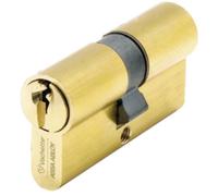 Cylindre double de sûreté 30 x 45 en laiton poli - Profil européen s'entrouvrant sur numéro UA1001 - Série V5 7100