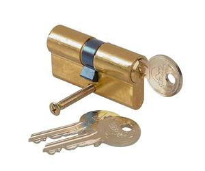 Cylindre double de sûreté 35 x 45 en laiton poli - Profil européen varié - Série 7000