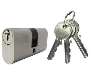 Cylindre double entrée ovale 30 x 30 mm laiton nickelé CISA CIS08210.02