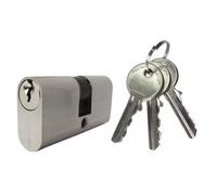 Cylindre double entrée ovale 30x30 mm laiton nickelé - CISA - CIS08210.02