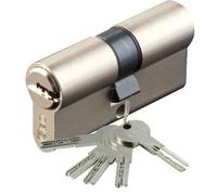 Cylindre double ISR6 s'entrouvrant - variure AGL697 - 35x35 mm - laiton nickelé ISEO