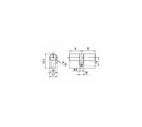 Profilé BKS double cylindre PZ 8800 40/40 mm (3000251944)