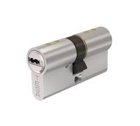 Cylindre double type tx80 vd en 40 x 40 laiton nickelé 5 clés