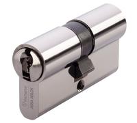 Cylindre double varié en laiton nickelé type HDI+ - avec 3 clés - 30X50mm VACHETTE