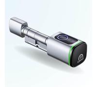 Cylindre électronique de serrure connecté LOCKY-10 BIO à Empreinte digitale, Code et Badge, App, Bluetooth